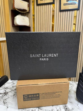 YSL SAINT LAURENT COLLEGE BLACK CHAIN BAG  DUBBLE BOX PACKING (10888)