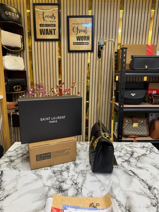 YSL SAINT LAURENT COLLEGE GOLDEN CHAIN BAG DUBBLE BOX PACKING (10888)