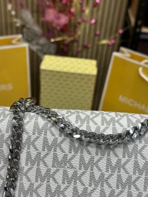 Michael  Kors  Vanilla  And  Acorn  Jade  Shoulder  Bag  With  Box  And  Dust  Bag  (Biege  Brown)