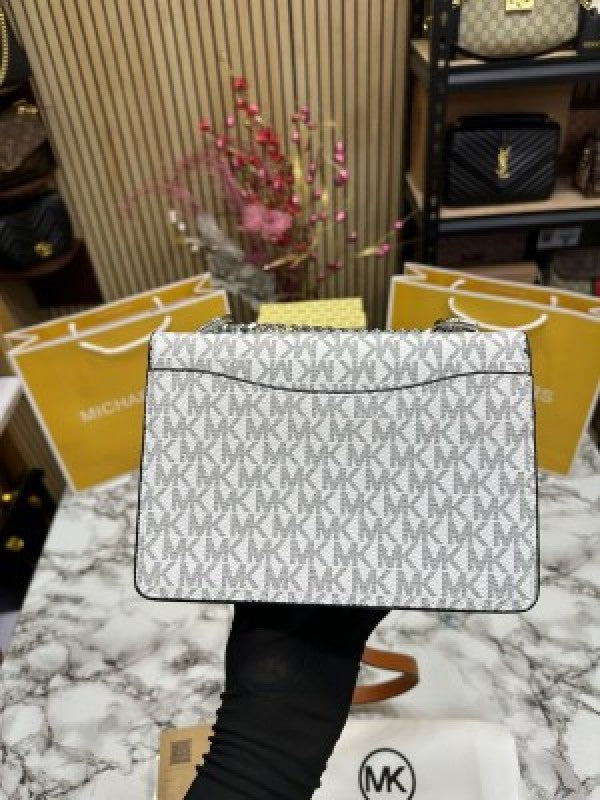 Michael  Kors  Vanilla  And  Acorn  Jade  Shoulder  Bag  With  Box  And  Dust  Bag  (Biege  Brown)