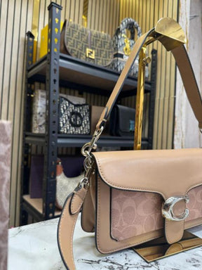 Coach  Tabby  Leather  Shoulder  Bag  With  Box  And  Dust  Bag  (Cream)