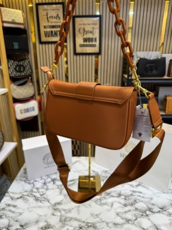 Versace Jeans Couture Baroque Shoulder Bag (Brown)
