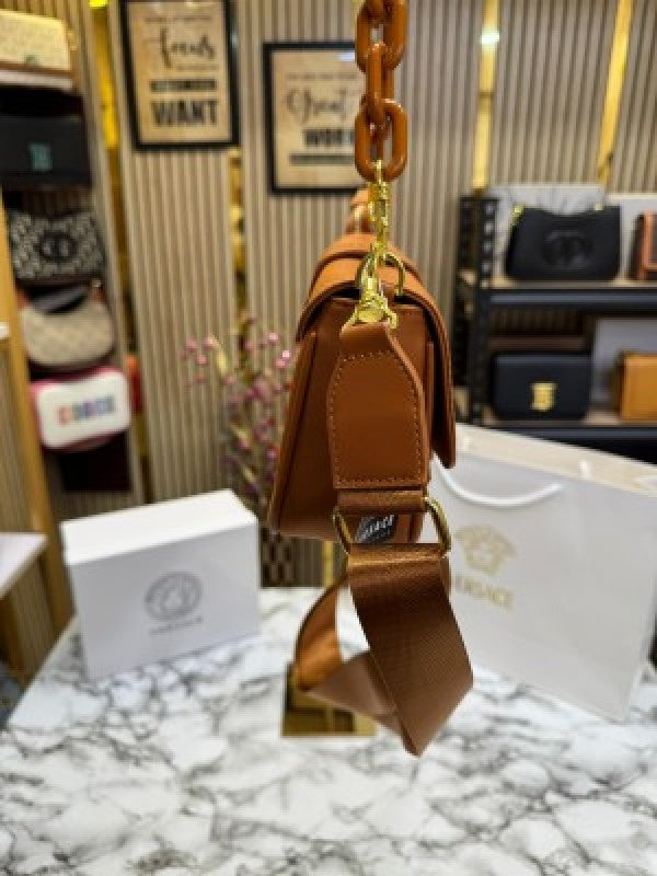 Versace Jeans Couture Baroque Shoulder Bag (Brown)