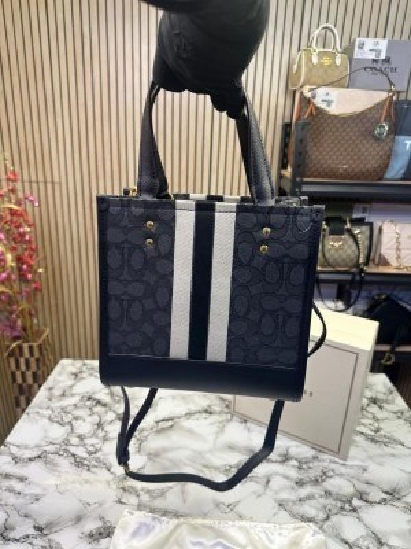 COAC  H LUXURY DESIGNER TOTE WITH OG BOX AND DUST BAG PREMIUM QUALITY (BLACK) (S3)