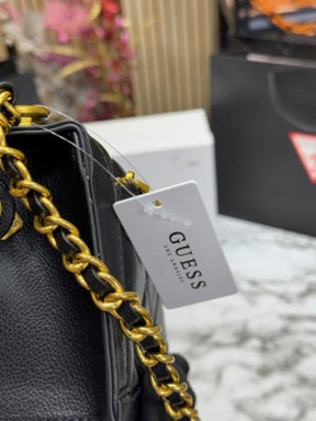 GUESS CONVERTIBLE XBODY HANDBAG WITH OG BOX AND DUST BAG WITH CARRY BAG PREMIUM QUALITY (BLACK) 1005