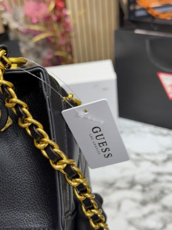 GUESS CONVERTIBLE XBODY HANDBAG WITH OG BOX AND DUST BAG WITH CARRY BAG PREMIUM QUALITY (BLACK) 1005