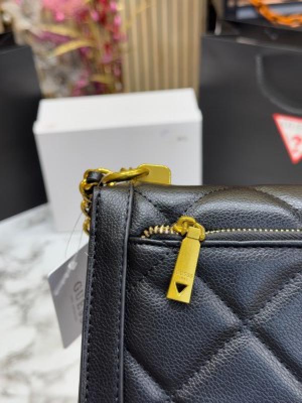 GUESS CONVERTIBLE XBODY HANDBAG WITH OG BOX AND DUST BAG WITH CARRY BAG PREMIUM QUALITY (BLACK) 1005