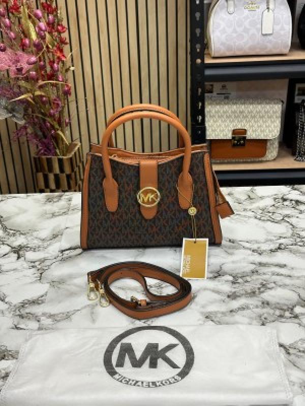 MICHAEL  KORS GABBY SATCHEL CROSSBODY BAG WITH DUST BAG (H02065) COFFEE BROWN