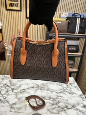 MICHAEL  KORS GABBY SATCHEL CROSSBODY BAG WITH DUST BAG (H02065) COFFEE BROWN