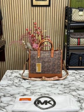 MICHAEL  KORS ELEGANT TOTE BAG PREMIUM QUALITY WITH OG DUST BAG [ BROWN]