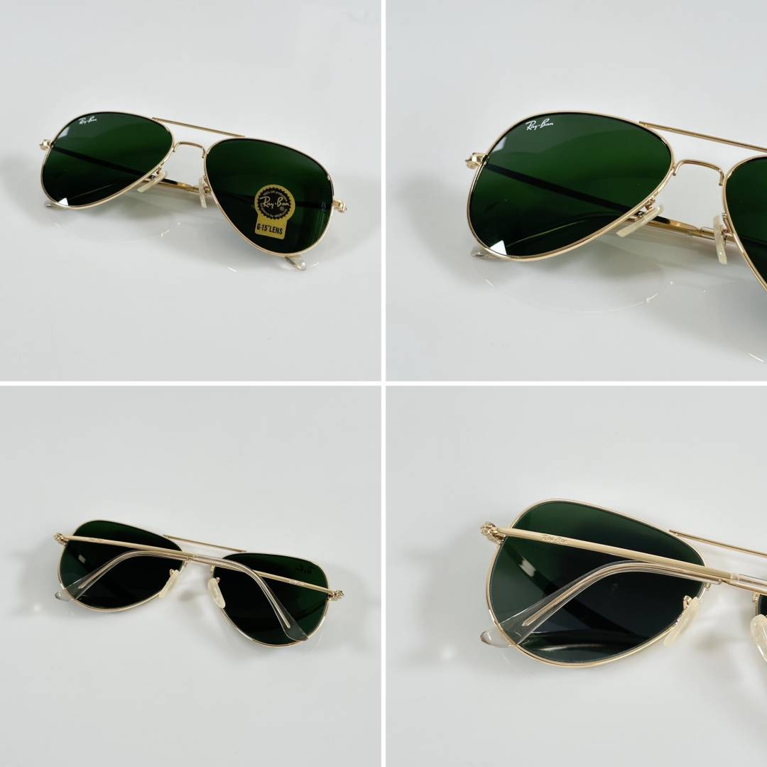 Rayban Aviator 3026 Gold Green GLASS