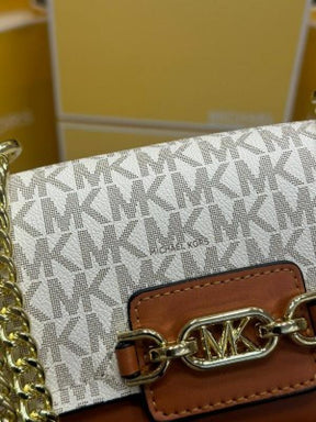 MICHAEL KOR  S HEATHER MK LOGO WITH OG BOX AND DUST BAG WITH CARRY BAG PREMIUM QUALITY (BEIGE) 60027