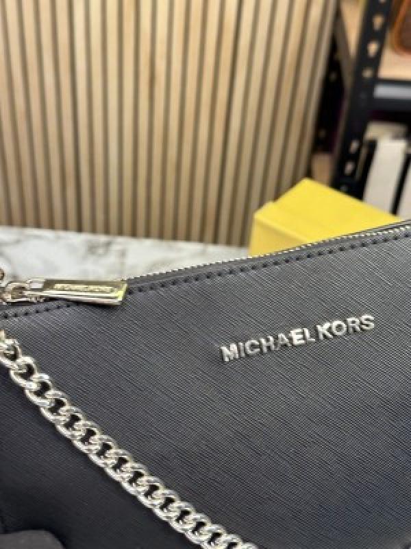 MICHAEL  KORS WOMEN PVC LEATHER CROSSBODY BAG WITH OG BOX PREMIUM QUALITY (BLACK)