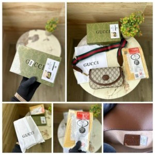 GUCC  I ELEGANCE SHOULDER BAG WITH OG BOX AND DUST BAG HEAVY QUALITY (BROWN)