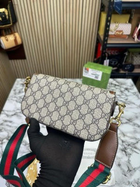 GUCC  I ELEGANCE SHOULDER BAG WITH OG BOX AND DUST BAG HEAVY QUALITY (BROWN)