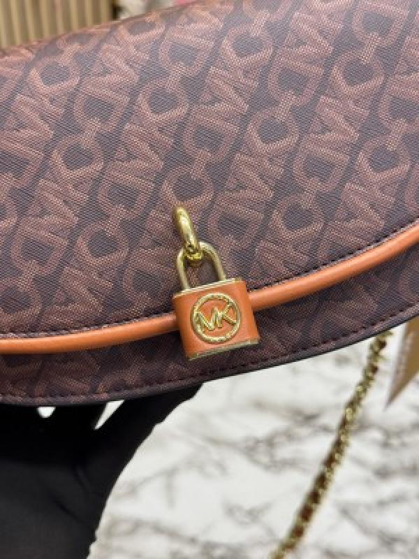 Michael  Kors Mila Empire Signature Logo Shoulder Bag With Box And Dust Bag Including CarryBag (Brown)