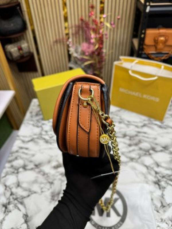 Michael  Kors Mila Empire Signature Logo Shoulder Bag With Box And Dust Bag Including CarryBag (Brown)