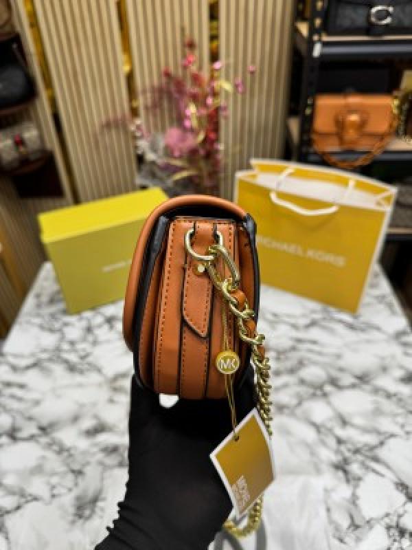 Michael  Kors Mila Empire Signature Logo Shoulder Bag With Box And Dust Bag Including CarryBag (Biege)