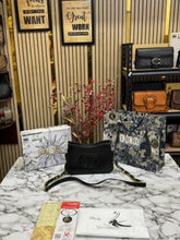 CHRISTIAN DIO  R SIGNATURE HOBO SHOULDER BAG WITH OG BOX AND DUST BAG INCLUDING CARRY BAG (FULL BLACK)