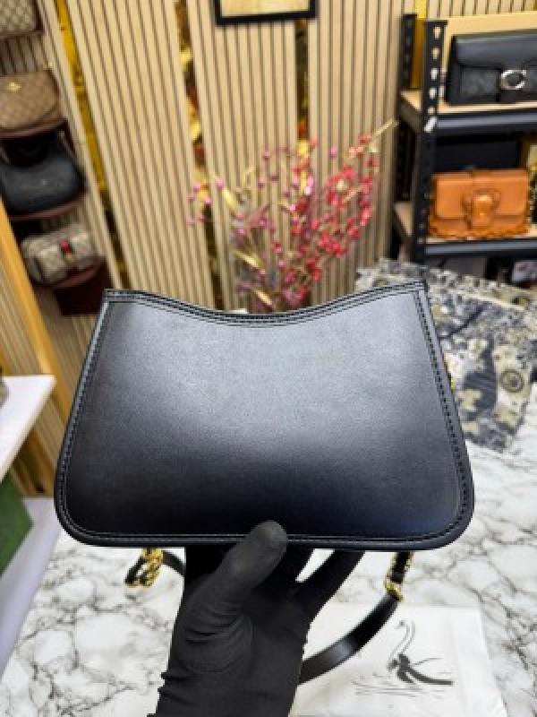 CHRISTIAN DIO  R SIGNATURE HOBO SHOULDER BAG WITH OG BOX AND DUST BAG INCLUDING CARRY BAG (FULL BLACK)