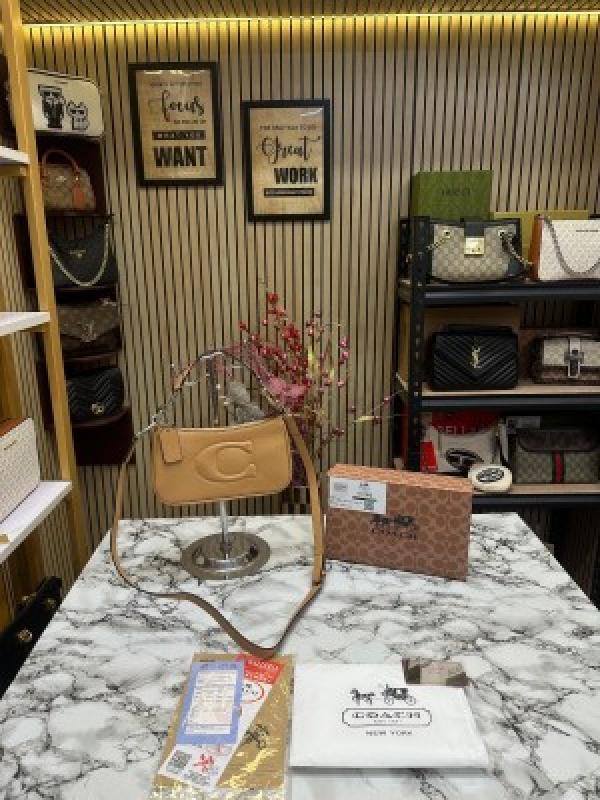 Coach  Teri  Shoulder  Bag  With  Box  And  Dust  Bag  (Khaki)