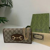 Gucci  Horsebit  1955  Wallet  With  Chain  OG  Double  Box  &  Dust  Bag  621892