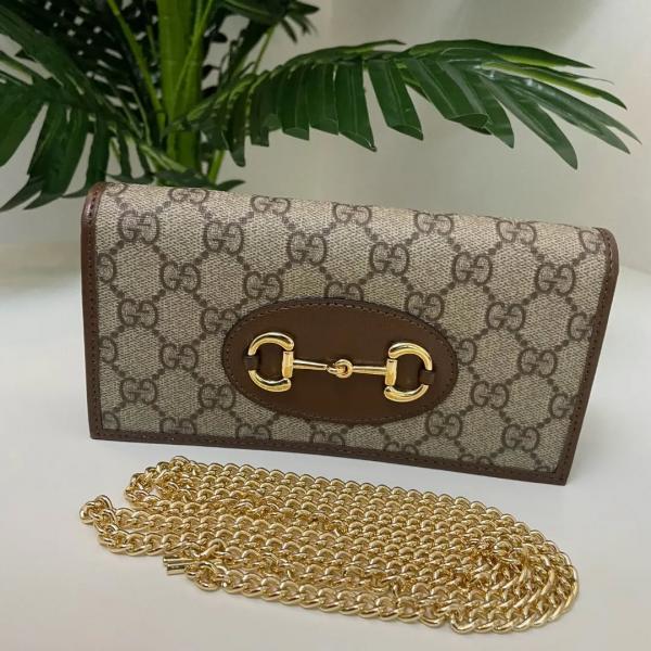 Gucci  Horsebit  1955  Wallet  With  Chain  OG  Double  Box  &  Dust  Bag  621892