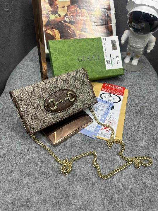 Gucci  Horsebit  1955  Wallet  With  Chain  OG  Double  Box  &  Dust  Bag  621892