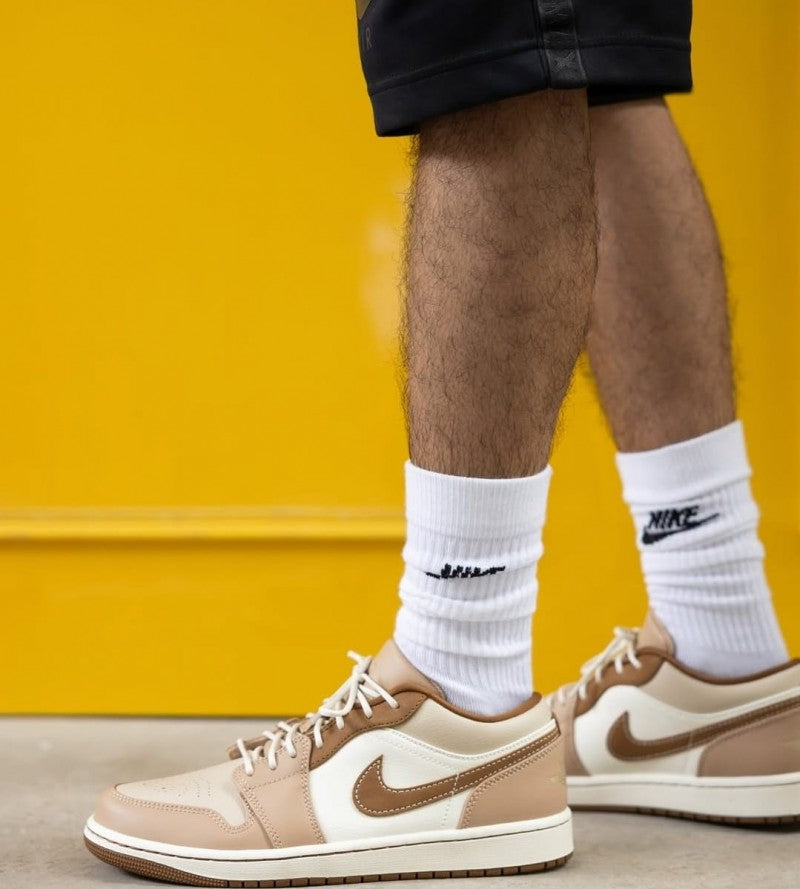 Nik ee Air Jordan 1 Low SE Hemp Light British Tan Brown 208