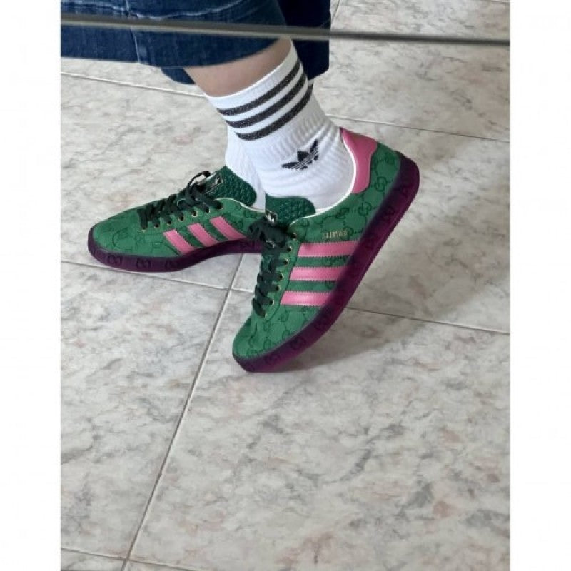 Adida ss x gazelle original gg canvas green pink