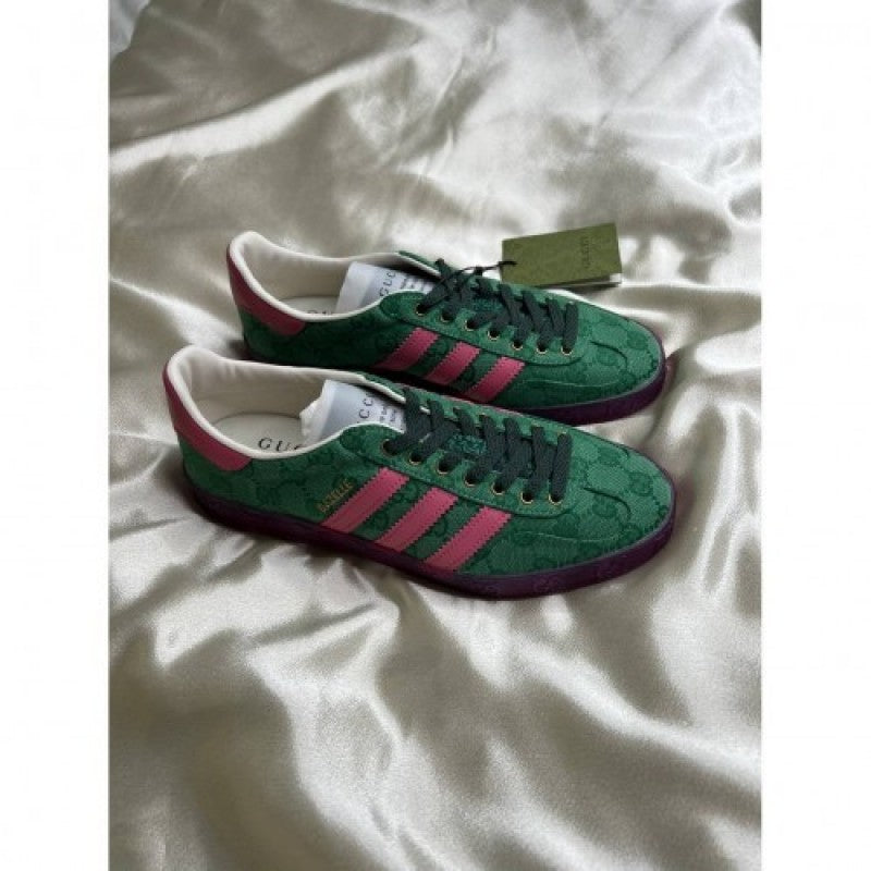 Adida ss x gazelle original gg canvas green pink