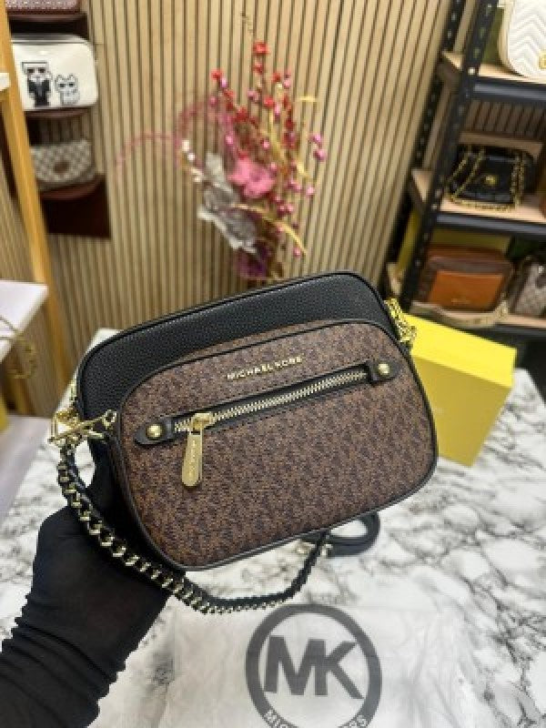 MICHAEL  KORS JET SET DUAL SHOULDER BAG WITH OG BOX AND DUST BAG (BLACK COFFEE)