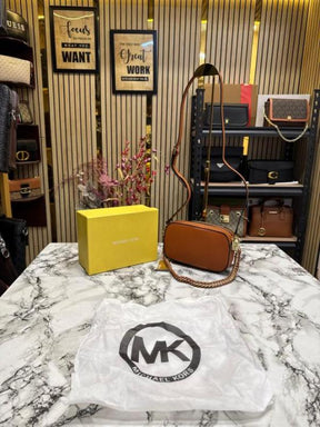 MICHAEL  KORS JET SET DUAL SHOULDER BAG WITH OG BOX AND DUST BAG (BROWN)