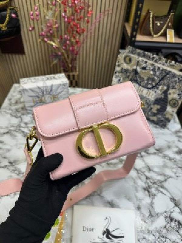 CHRISTIAN DIO  R MONTAIGNE HANDBAG WITH OG BOX DUST BAG & CARRY BAG [PINK]