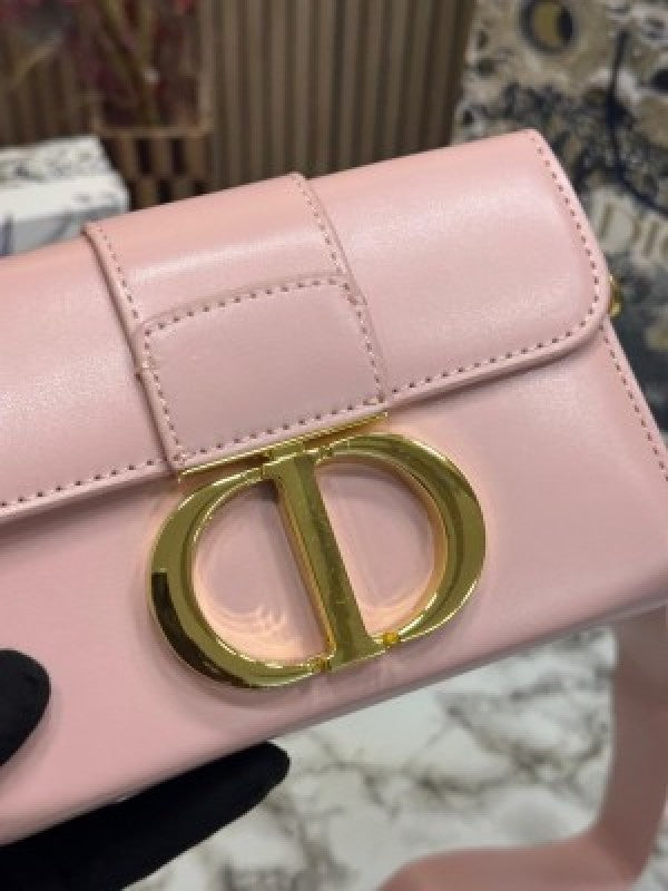 CHRISTIAN DIO  R MONTAIGNE HANDBAG WITH OG BOX DUST BAG & CARRY BAG [PINK]
