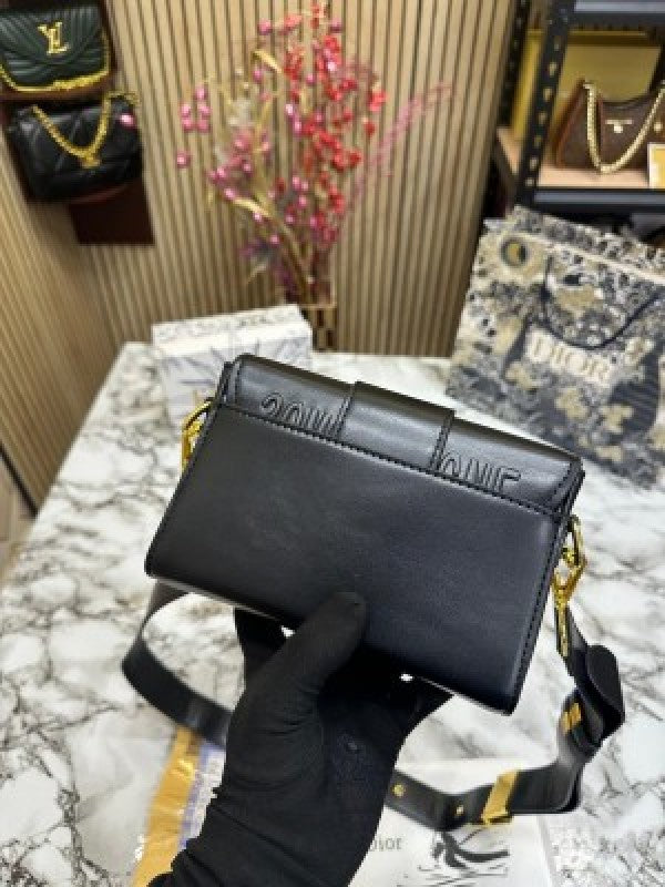 CHRISTIAN DIO  R MONTAIGNE HANDBAG WITH OG BOX DUST BAG & CARRY BAG [BLACK]
