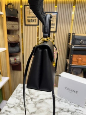 Celine Triomphe Classic Bag With Box And Dust Bag (Black)
