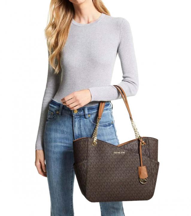Michael  kors jet set travel tote bag with dust bag (m9819 coffe brown)