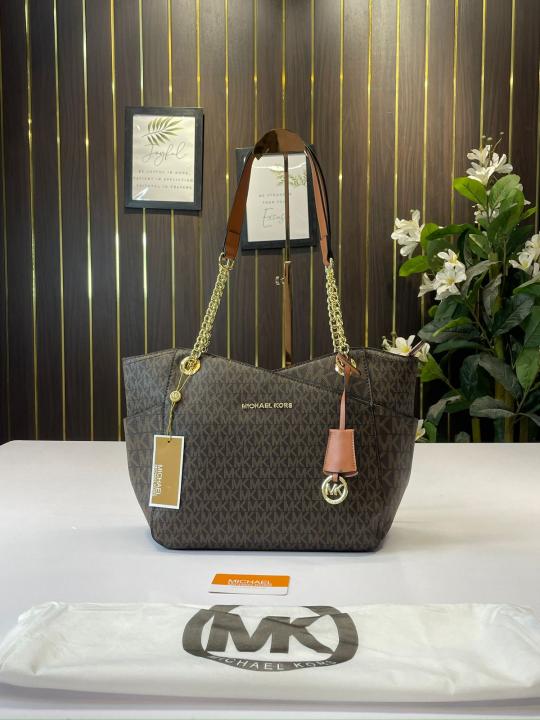 Michael  kors jet set travel tote bag with dust bag (m9819 coffe brown)