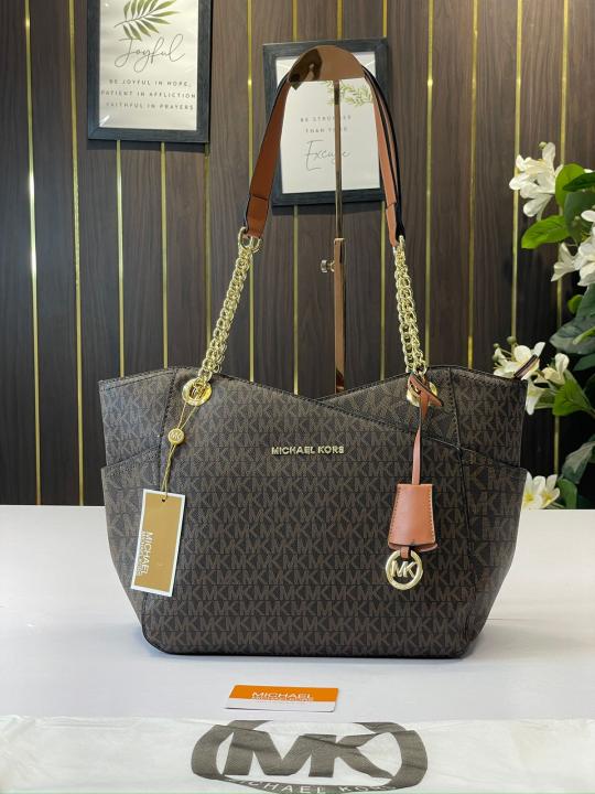 Michael  kors jet set travel tote bag with dust bag (m9819 coffe brown)
