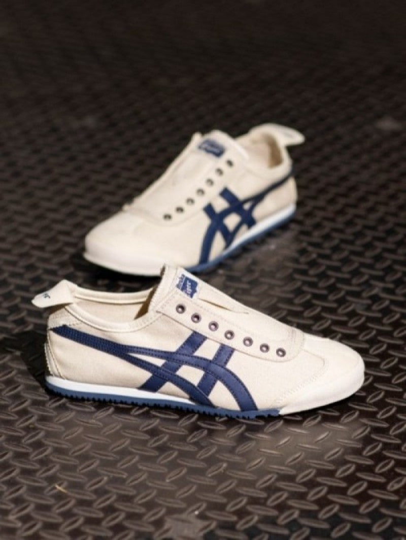 Onitsuka Tiger Slip On Navy Blue Beige