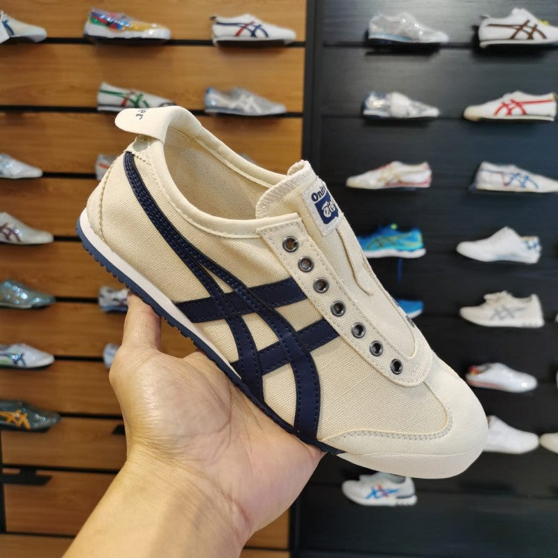 Onitsuka Tiger Slip On Navy Blue Beige