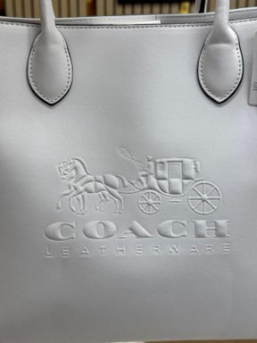 Coach  Ace  Tote  Bag  Carryall  With  Box  And  Dust  Bag  (Full  White)