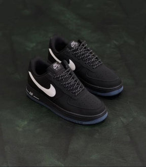 Nik ee Airforce 1 Low Black Anthracite Reflective Swoosh