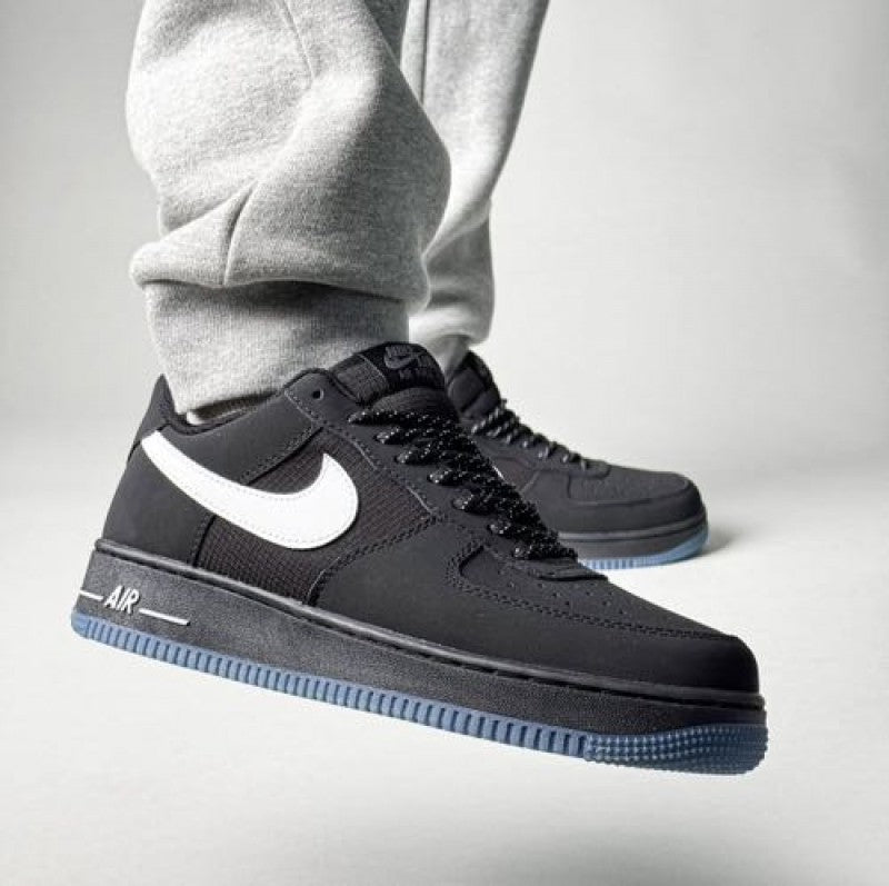 Nik ee Airforce 1 Low Black Anthracite Reflective Swoosh