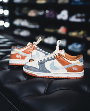 NIKEE SB DUNK STUSSY GREY ORANGE 2025