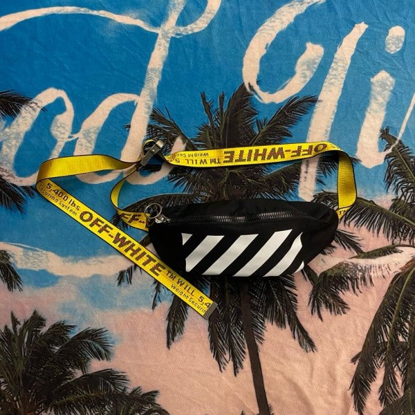Off White Binder Nylon Waist Fannypack Track Belt Bag With Dust Bag (1955 1)