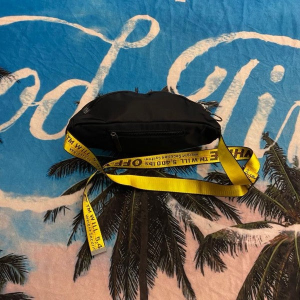 Off White Binder Nylon Waist Fannypack Track Belt Bag With Dust Bag (1955 1)