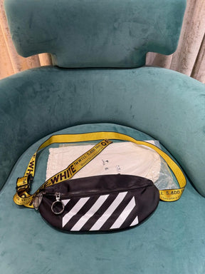 Off White Binder Nylon Waist Fannypack Track Belt Bag With Dust Bag (1955 1)