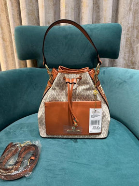 Michael  Kors  Maeve  Medium  Bucket  Bag  With  Dust  Bag  Beige  Brown  100829